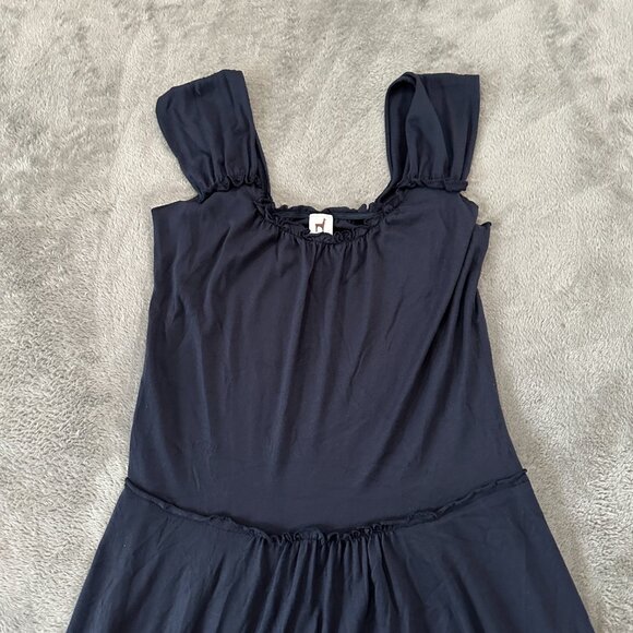 Peruvian Connection Navy Blue Cotton Modal Dress SMALL - Picture 2 of 7